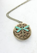Load image into Gallery viewer, Big Dragonfly Locket Necklace