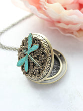 Load image into Gallery viewer, Big Dragonfly Locket Necklace