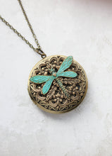 Load image into Gallery viewer, Big Dragonfly Locket Necklace