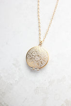 Load image into Gallery viewer, White Patina Floral Locket