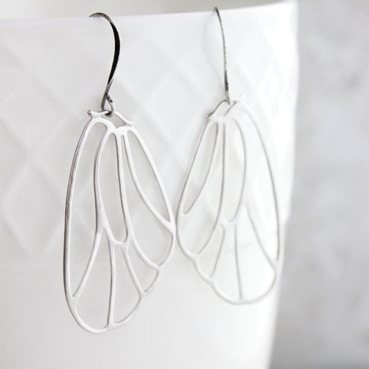 Wing Earrings - Silver