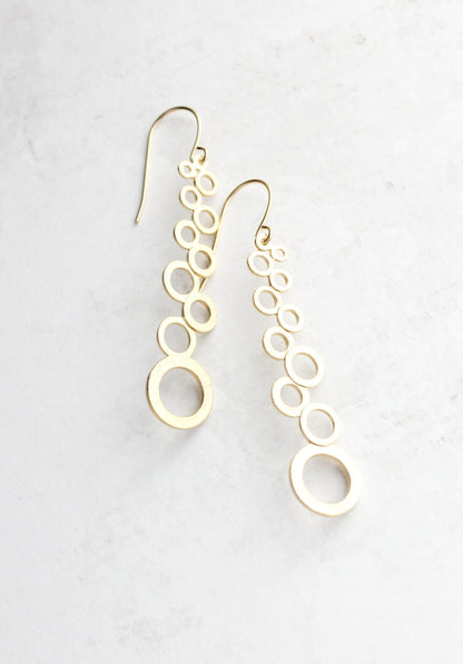 Cascading Bubble Earrings - Gold
