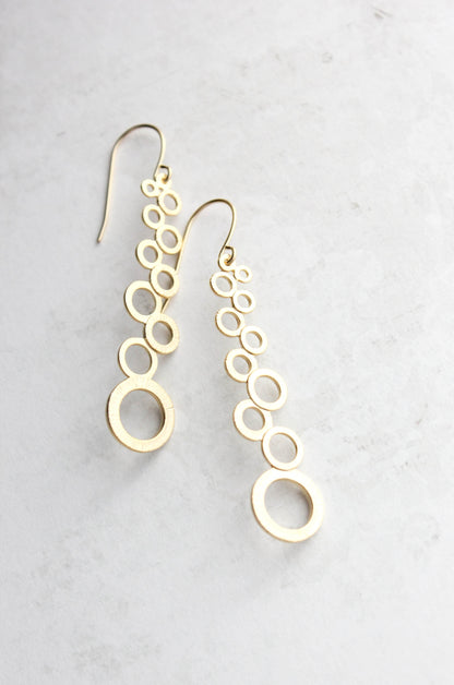 Cascading Bubble Earrings - Gold