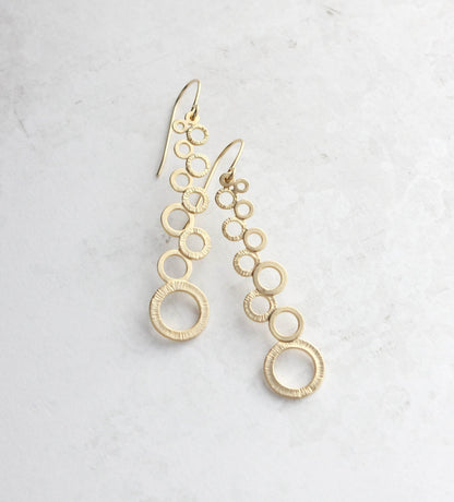 Cascading Bubble Earrings - Gold