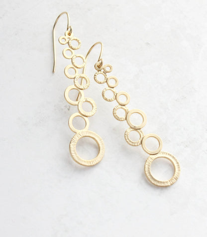 Cascading Bubble Earrings - Silver