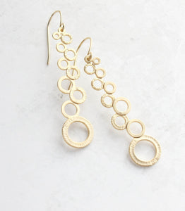 Cascading Bubble Earrings - Gold