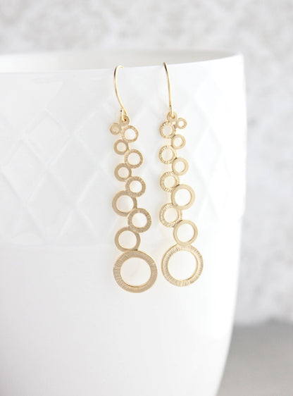 Cascading Bubble Earrings - Gold