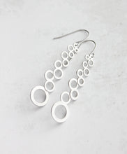 Load image into Gallery viewer, Cascading Bubble Earrings - Silver