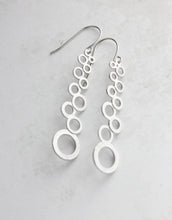 Load image into Gallery viewer, Cascading Bubble Earrings - Silver