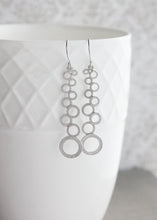 Load image into Gallery viewer, Cascading Bubble Earrings - Silver