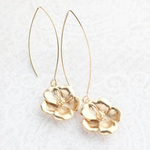 Load image into Gallery viewer, Dogwood Flower Dangles - Gold or Silver