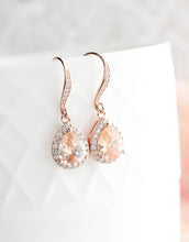 Load image into Gallery viewer, Peach Sparkle Drop - Rose Gold