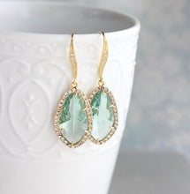 Load image into Gallery viewer, Sparkly Dangle Earrings - Erinite /Gold