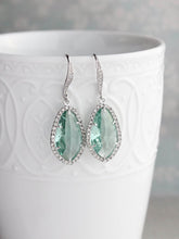 Load image into Gallery viewer, Sparkly Dangle Earrings - Erinite /Silver
