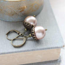 Load image into Gallery viewer, Pearl Acorn Earrings (16 Colors)