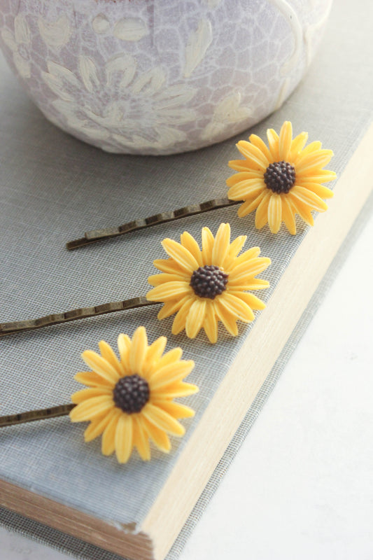 Sunflower Bobby Pins