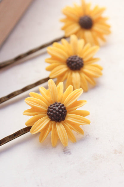 Sunflower Bobby Pins