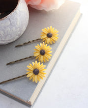 Load image into Gallery viewer, Sunflower Bobby Pins