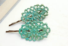 Load image into Gallery viewer, Rose Gold Filigree Bobby Pins