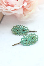 Load image into Gallery viewer, Rose Gold Filigree Bobby Pins