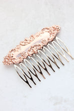 Load image into Gallery viewer, Rose Gold Floral Hair Comb