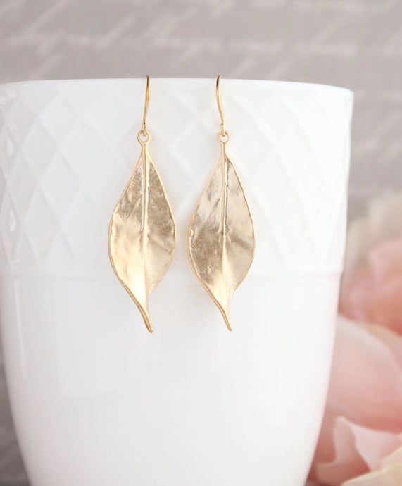 Curled Leaf Earrings