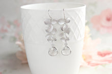 Load image into Gallery viewer, Silver Orchid Earrings (10 Glass colors)