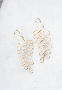 Loopy Leaf Branch Earrings