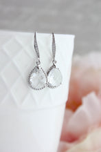 Load image into Gallery viewer, Sparkle Drop Earrings - Clear Glass