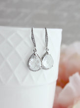 Load image into Gallery viewer, Sparkle Drop Earrings - Clear Glass