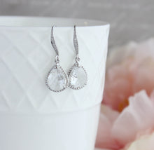 Load image into Gallery viewer, Sparkle Drop Earrings - Clear Glass