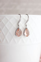Load image into Gallery viewer, Sparkle Drop Earrings - Peach Blush