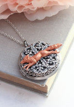 Load image into Gallery viewer, Big Fox Locket - Copper and Silver