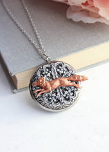 Load image into Gallery viewer, Big Fox Locket - Copper and Silver
