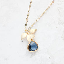 Load image into Gallery viewer, Orchid and Glass Necklace (12 Colors)