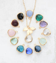 Load image into Gallery viewer, Orchid and Glass Necklace (12 Colors)