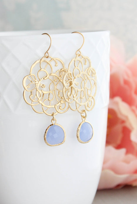 Gold Boho Filigree Earrings - 12 Colors