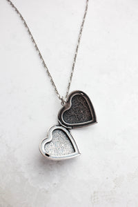 Antiqued Silver Heart Locket