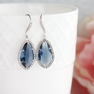 Navy Blue Glass Jewel Set