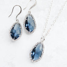 Load image into Gallery viewer, Navy Blue Glass Jewel Set