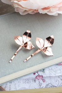 Rose Gold Branch Hair Pins (Set of 2)