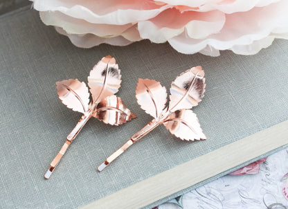 Rose Gold Branch Hair Pins (Set of 2)