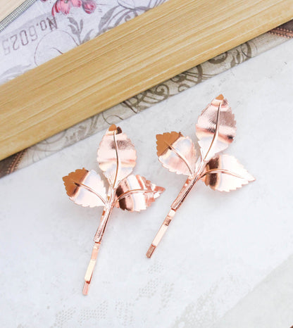 Rose Gold Branch Hair Pins (Set of 2)