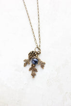 Load image into Gallery viewer, Nature Charm Necklace - Midnight Blue
