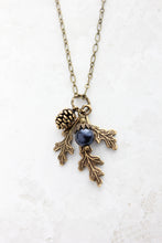 Load image into Gallery viewer, Nature Charm Necklace - Midnight Blue
