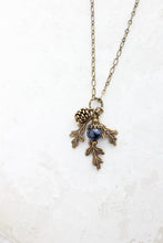 Load image into Gallery viewer, Nature Charm Necklace - Midnight Blue