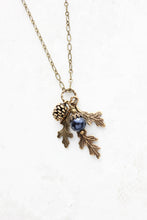 Load image into Gallery viewer, Nature Charm Necklace - Midnight Blue