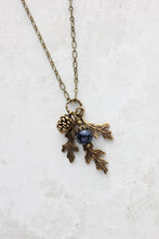 Load image into Gallery viewer, Nature Charm Necklace - Midnight Blue
