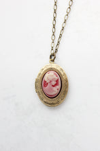 Load image into Gallery viewer, Lady Cameo Locket - Deep Red