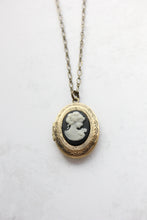 Load image into Gallery viewer, Lady Cameo Locket - Black